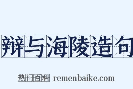 辩与海陵造句是什么意思的图片